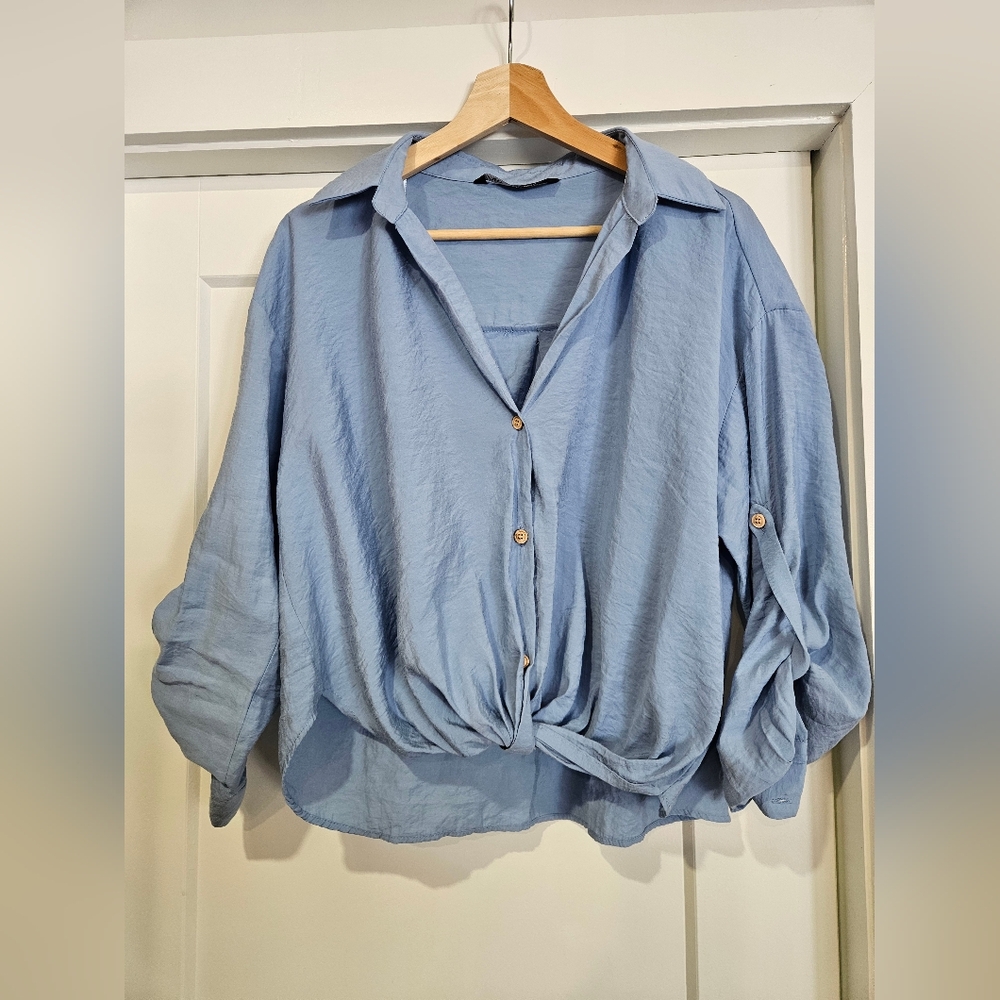 New Women's casual blue shirt